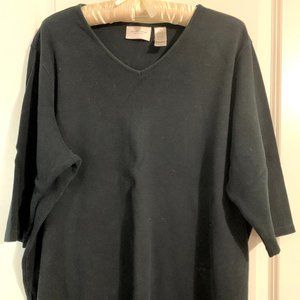 Black short sleeve tee Liz Claiborne 1X